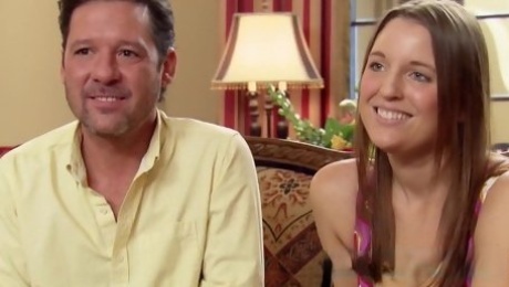 Swinger married couple gets excited.